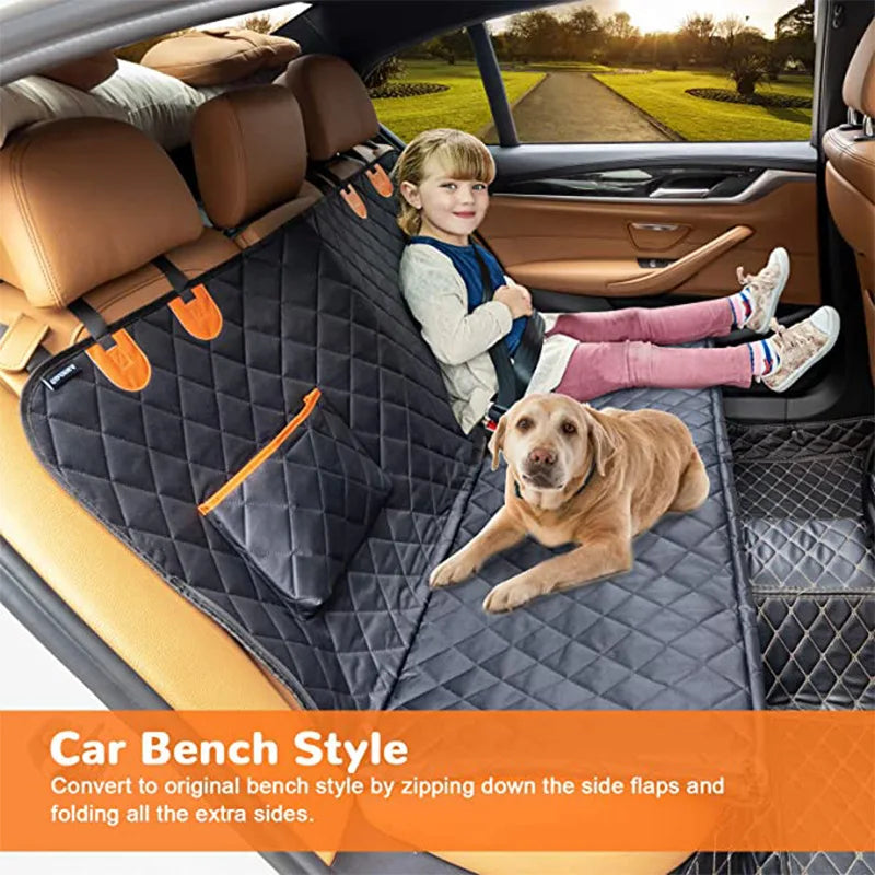 Waterproof Dog Car Seat Cover, Heavy-Duty Back Seat Travel Hammock