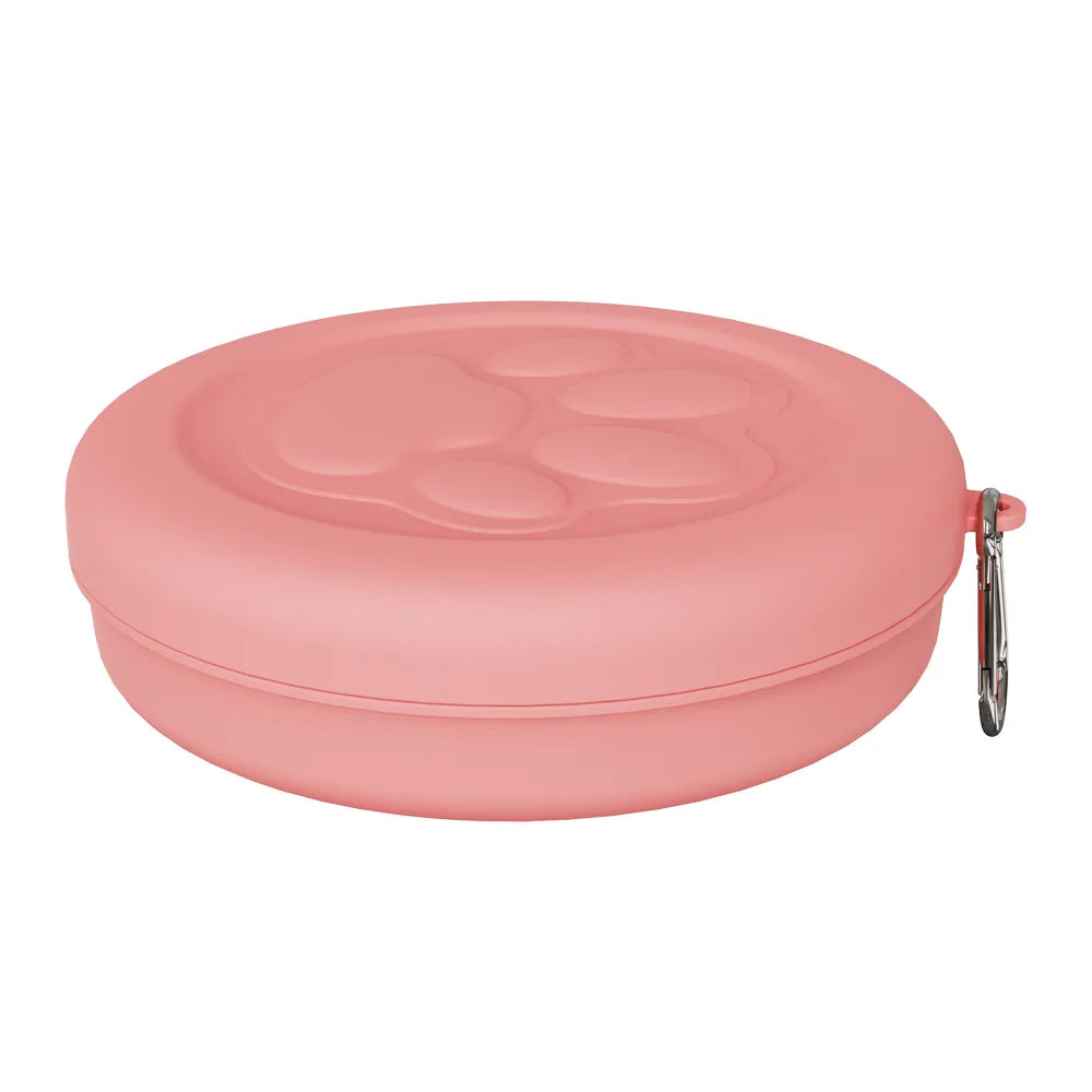 2-in-1 Portable Outdoor Pet Bowl - Travel Food & Water Dish with Treat Compartment