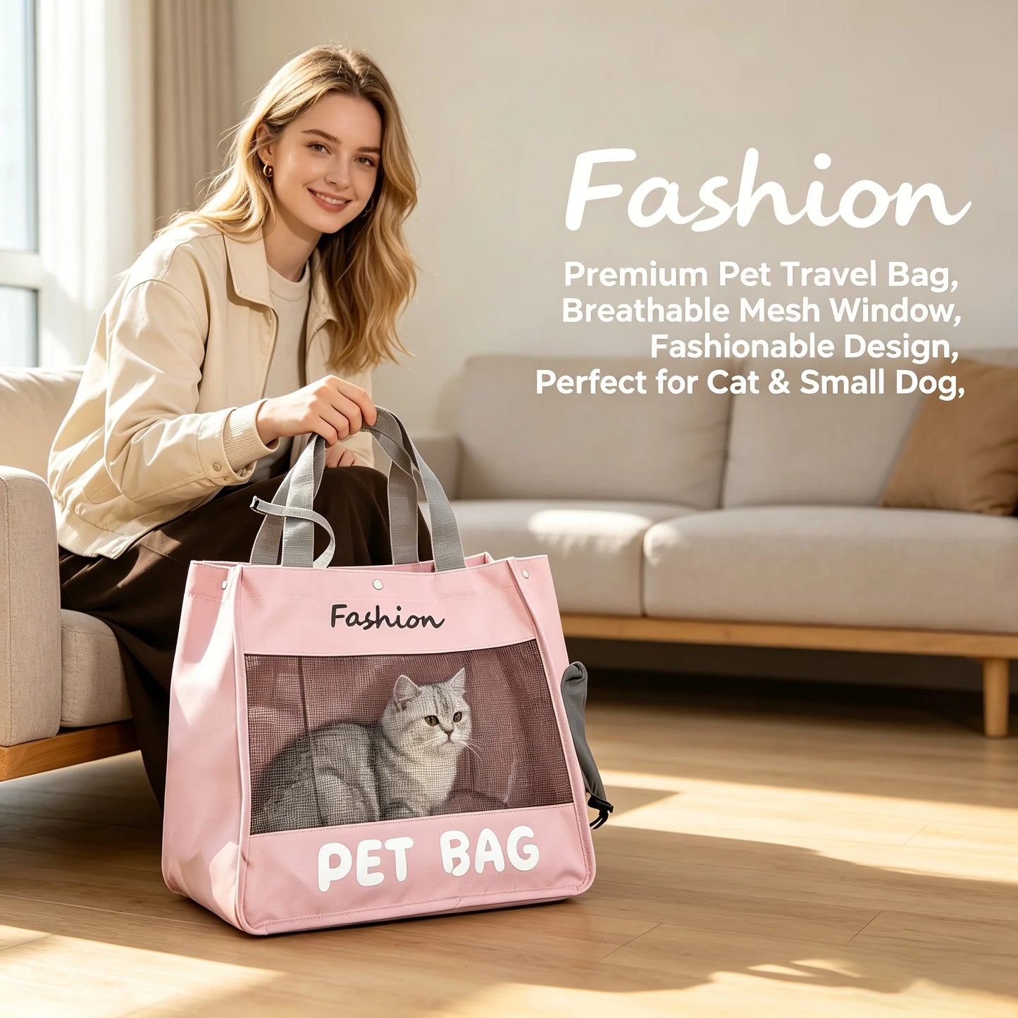 Pet Cat Carrier Backpack – Breathable Travel Backpack for Cats & Small Dogs