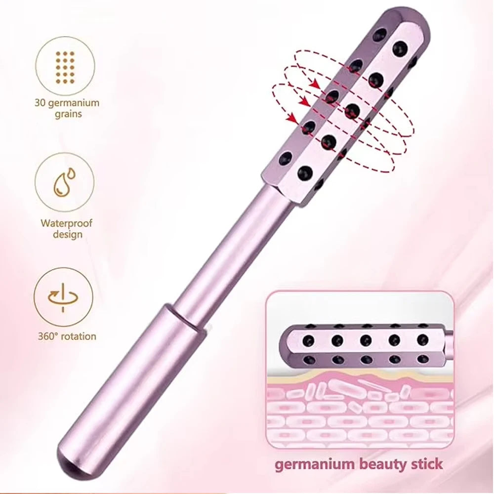 Germanium Face Massage Roller - Firming, Lifting, and Anti-Wrinkle Skin Care Tool, r for Radiant Complexion - PULSE MART