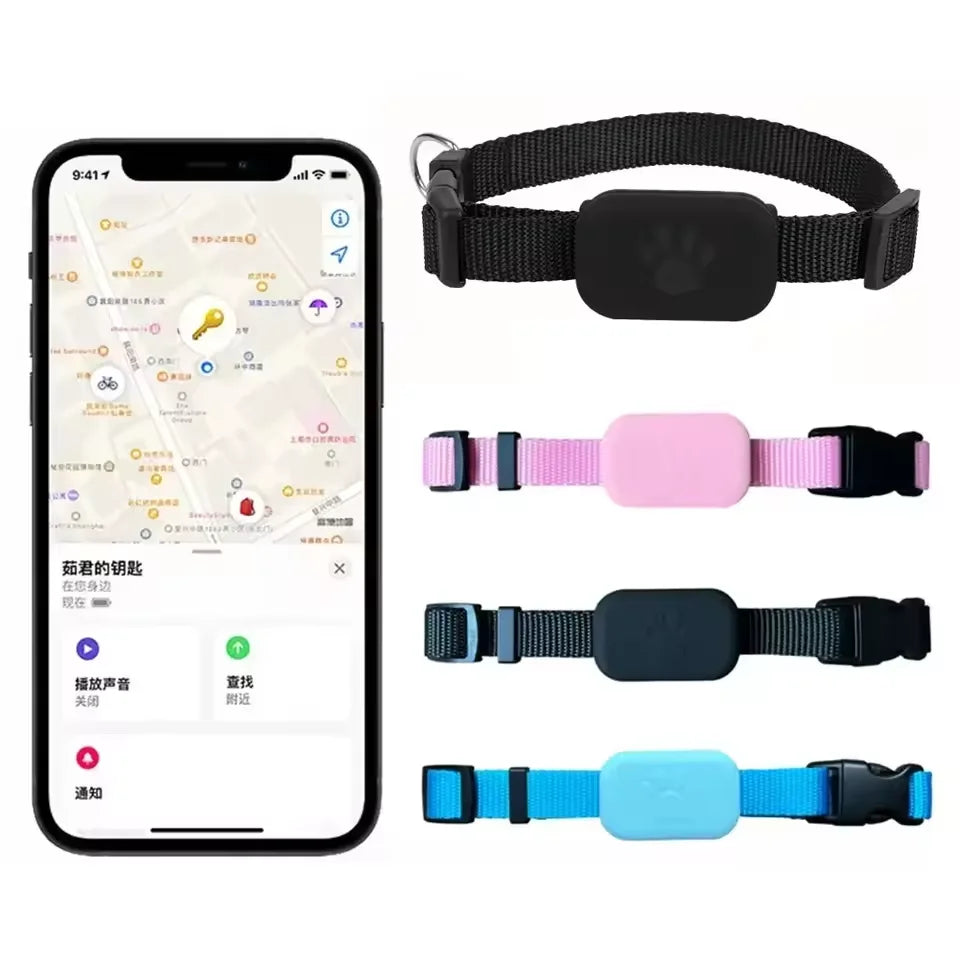 Waterproof Pet GPS Tracker – Real-Time Dog & Cat GPS Locator with Adjustable Collar