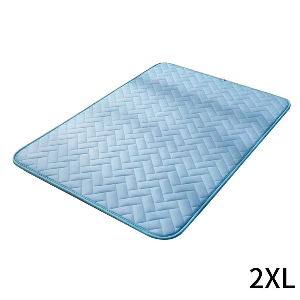 Self-Cooling Dog Mat for Large Dogs, Washable Breathable Ice Silk Bed