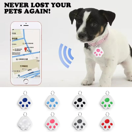 Dog Paw Mini GPS Tracker – Smart Anti-Lost Pet Locator for Dogs & Cats