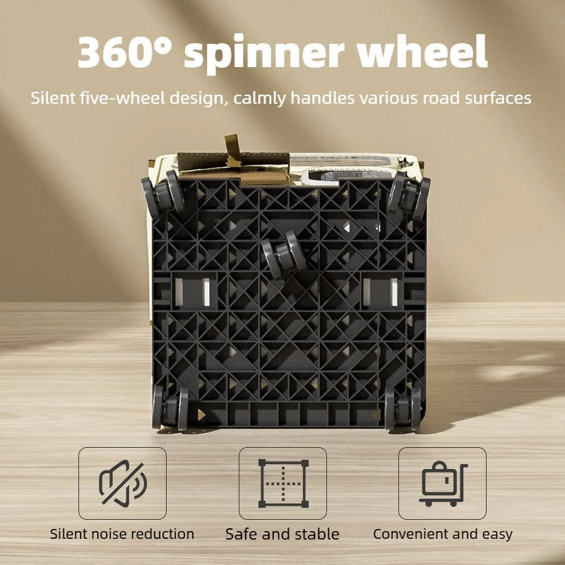 Rolling Cat Carrier with Wheels – Pet Travel Carrier for Large Cats & Small Dogs Up to 10kg