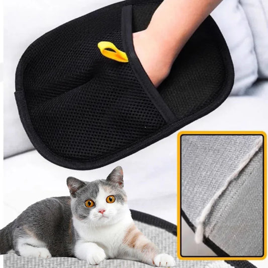 Pet Grooming Glove – Cat & Dog Hair Remover Brush for Grooming, Shedding & Furniture Cleaning