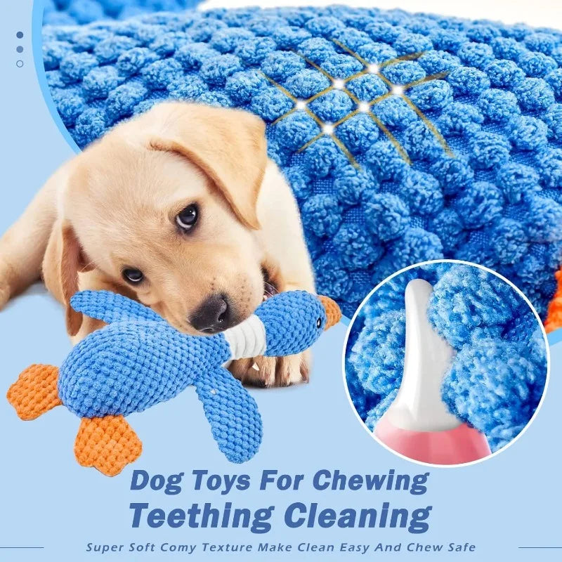 Interactive Plush Squeak Doll - Tough Toy for Cats & Dogs