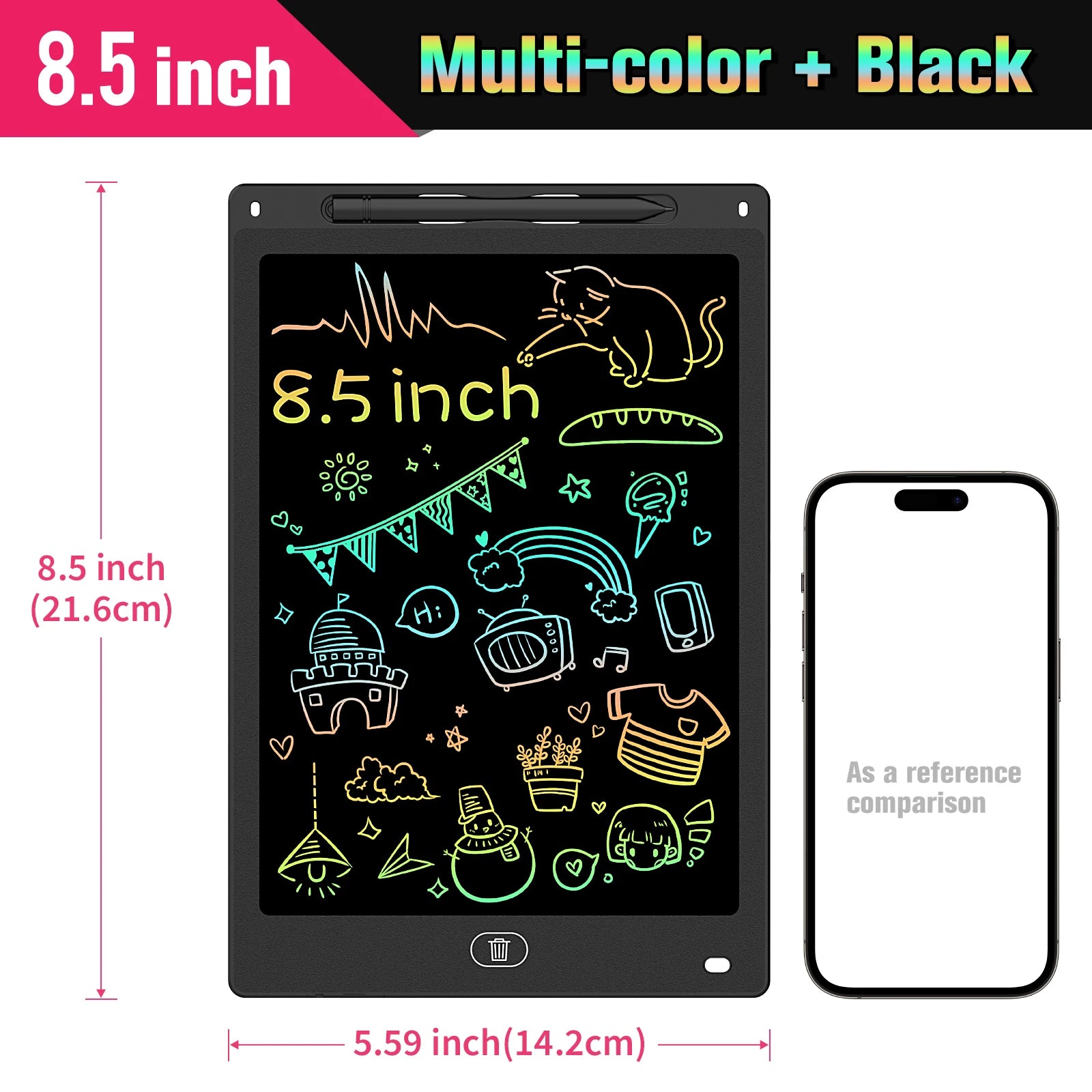 8.5/10/12 Inch LCD Writing Tablet Digital Drawing Tablet Handwriting Pads Portable Electronic Doodle Board for Kids