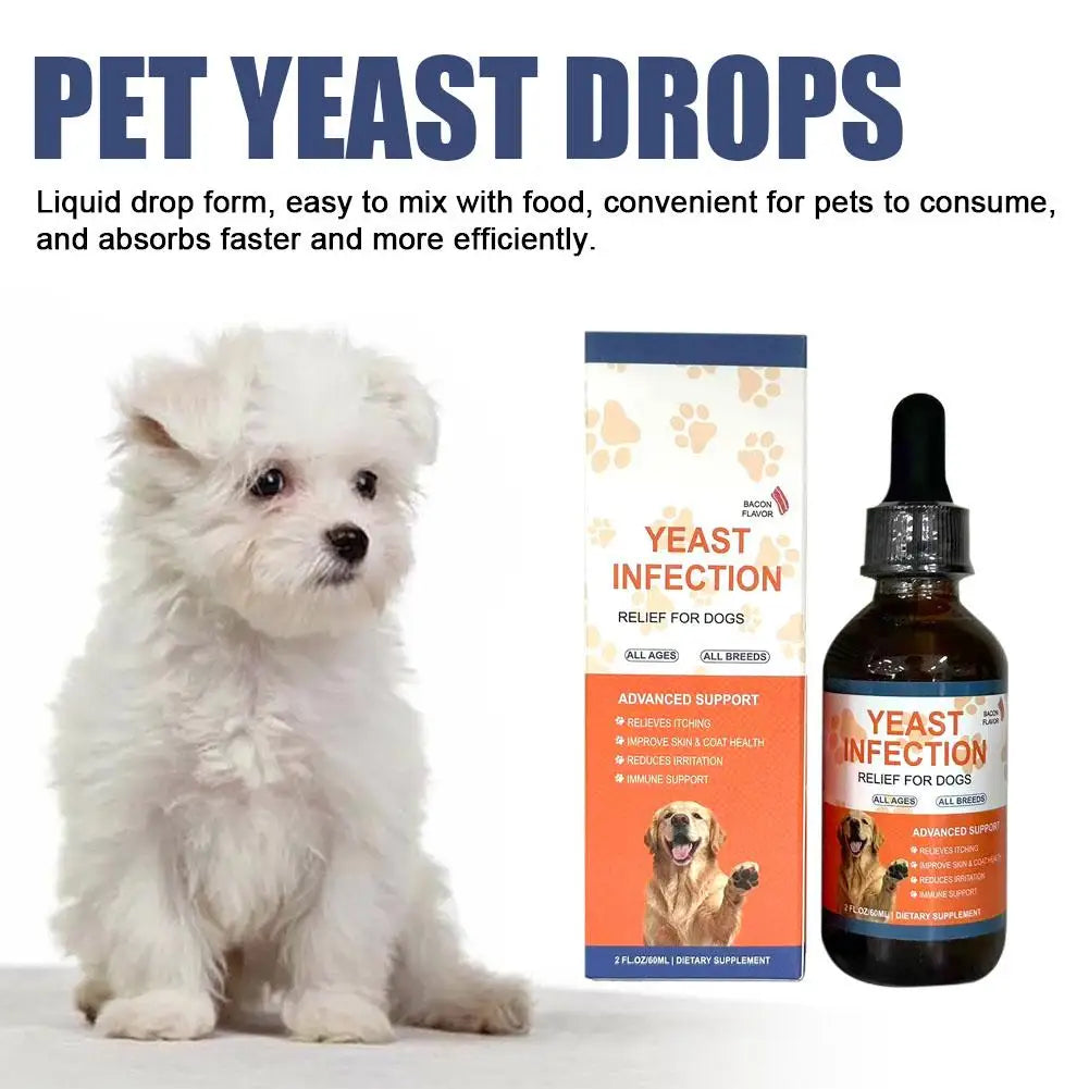 60ML Herbal Pet Skin & Coat Drops – Gentle Care Supplement for Dogs