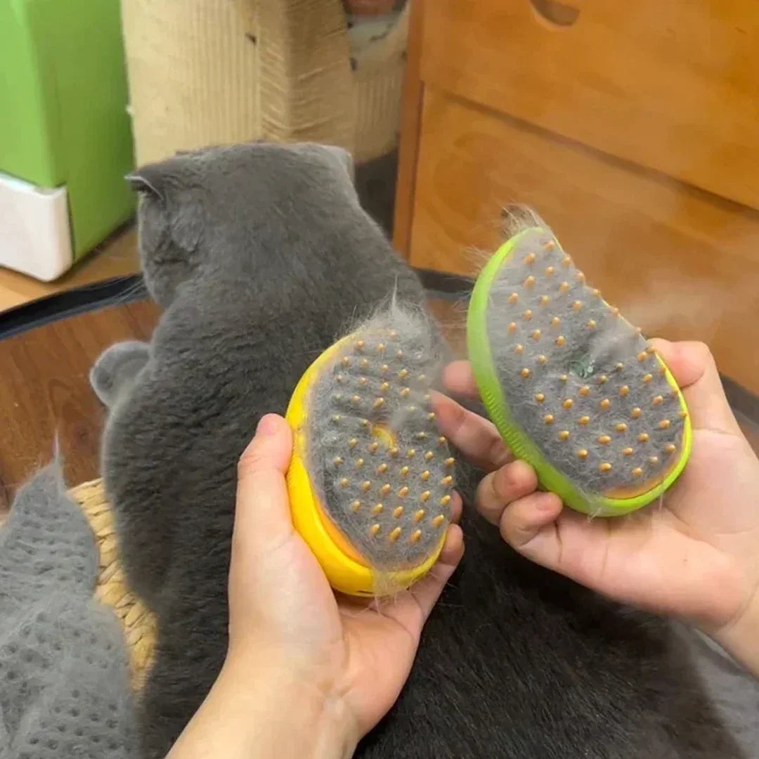 3-in-1 Electric Pet Steam Brush – Cat & Dog Grooming Brush with Spray & Massage Comb