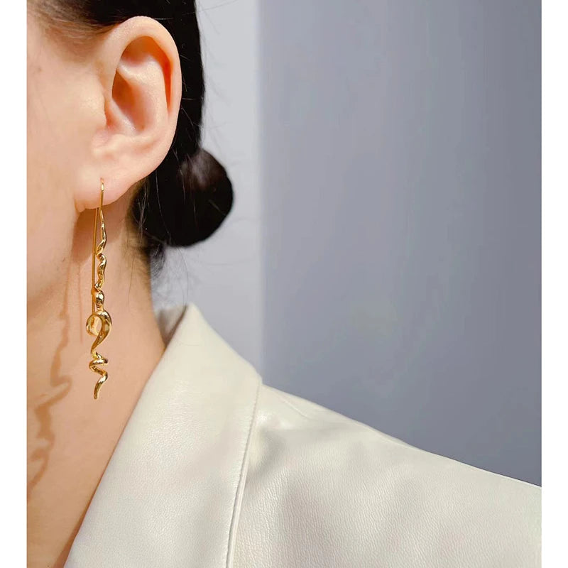 Abstract three-dimensional design earrings cool and handsome temperament women fashion