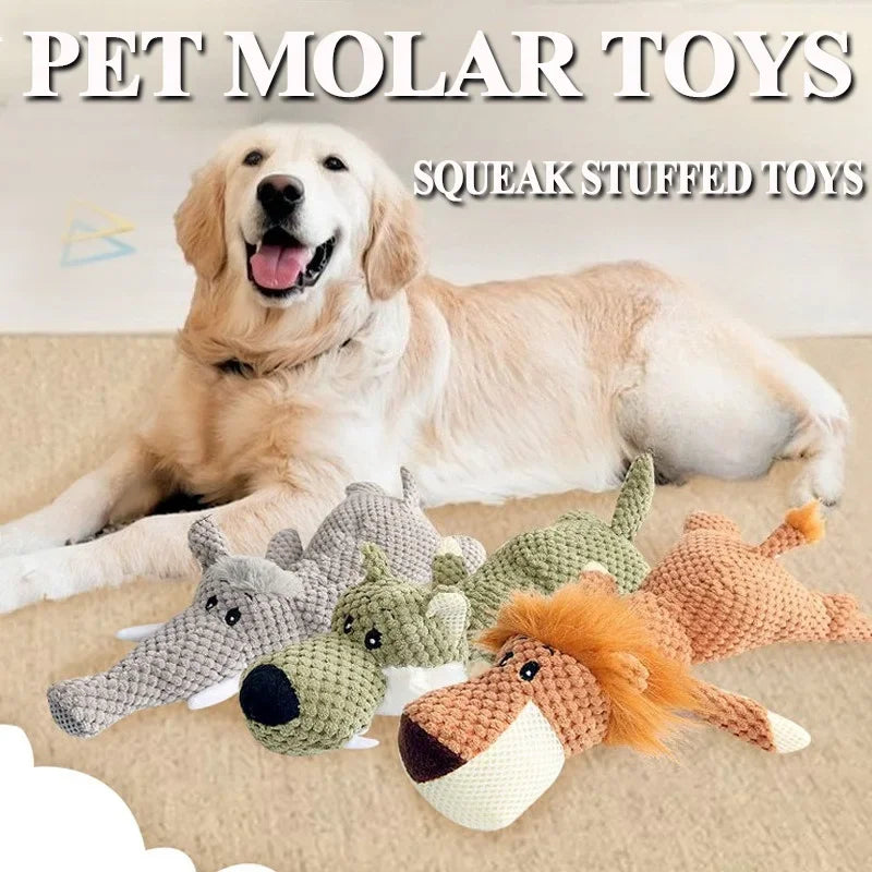 Pet Dog Toys for Large Dogs Cute Plush Squeak Stuffed