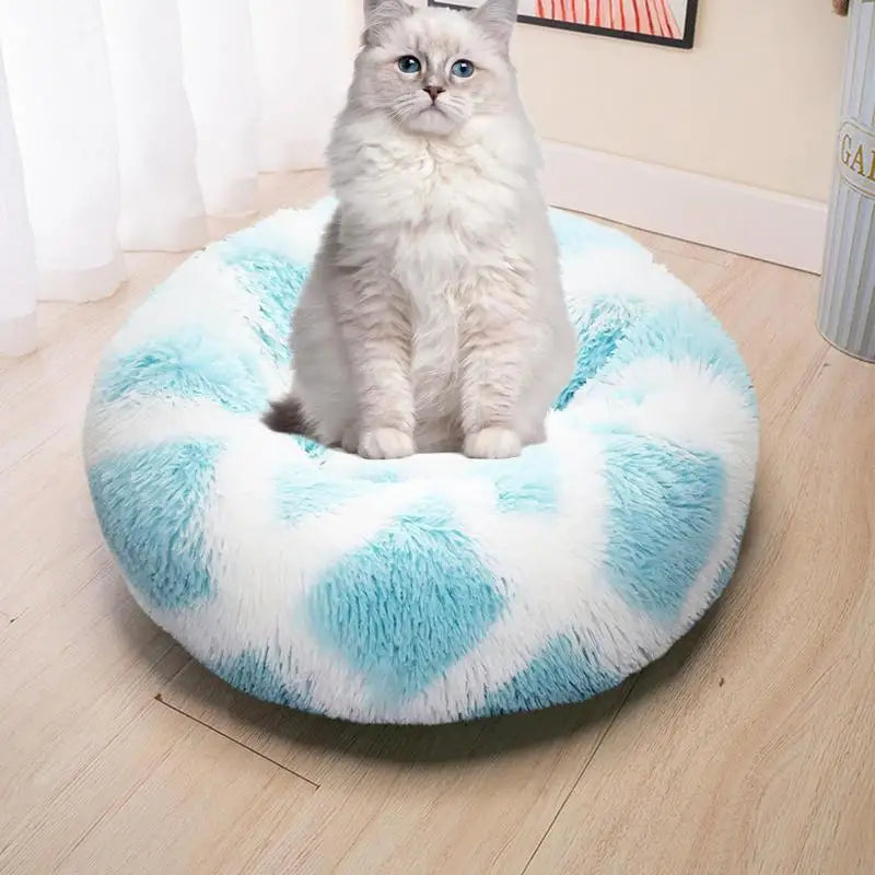 The Confort Therapy USB Heated Calming Donut Pet Bed