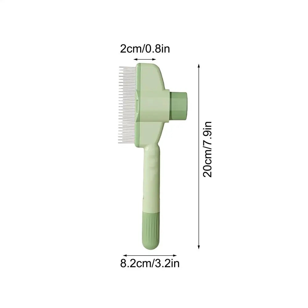 Dog Grooming Comb – Self-Cleaning Detangling Brush for Dogs & Cats