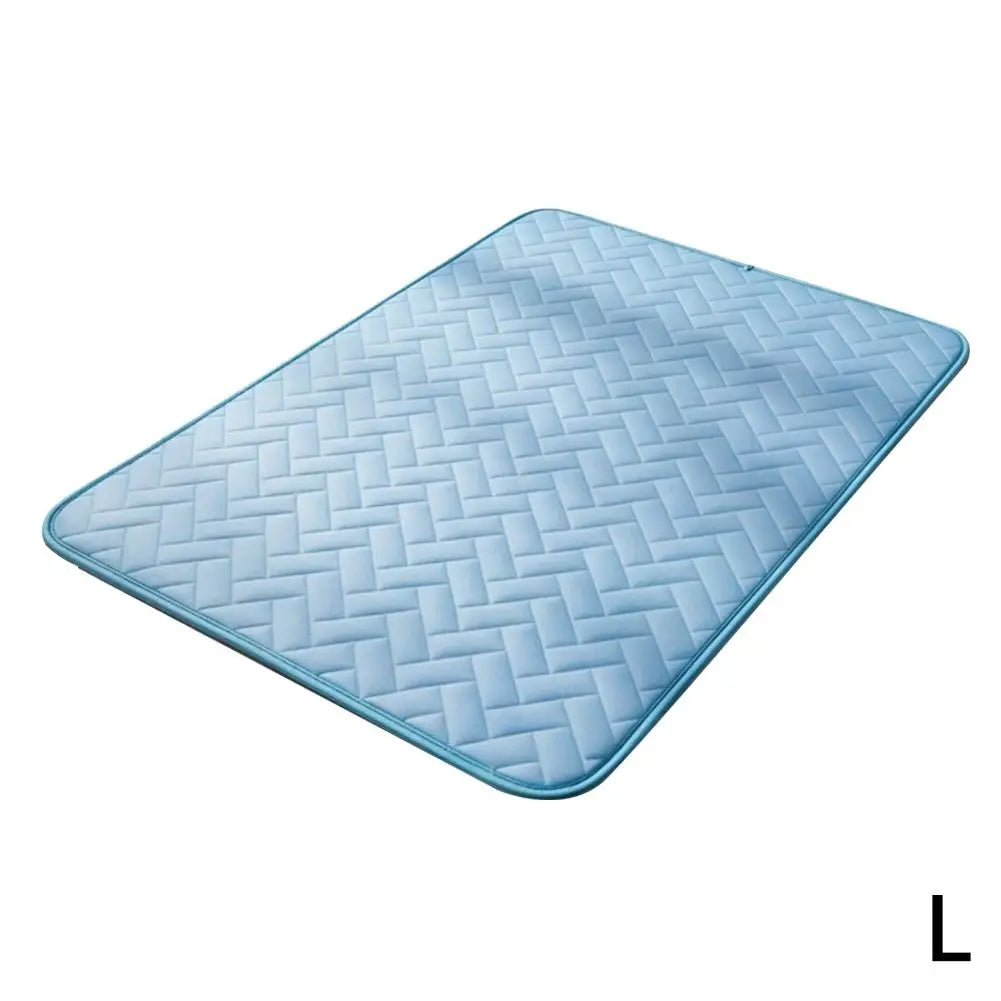 Self-Cooling Dog Mat for Large Dogs, Washable Breathable Ice Silk Bed