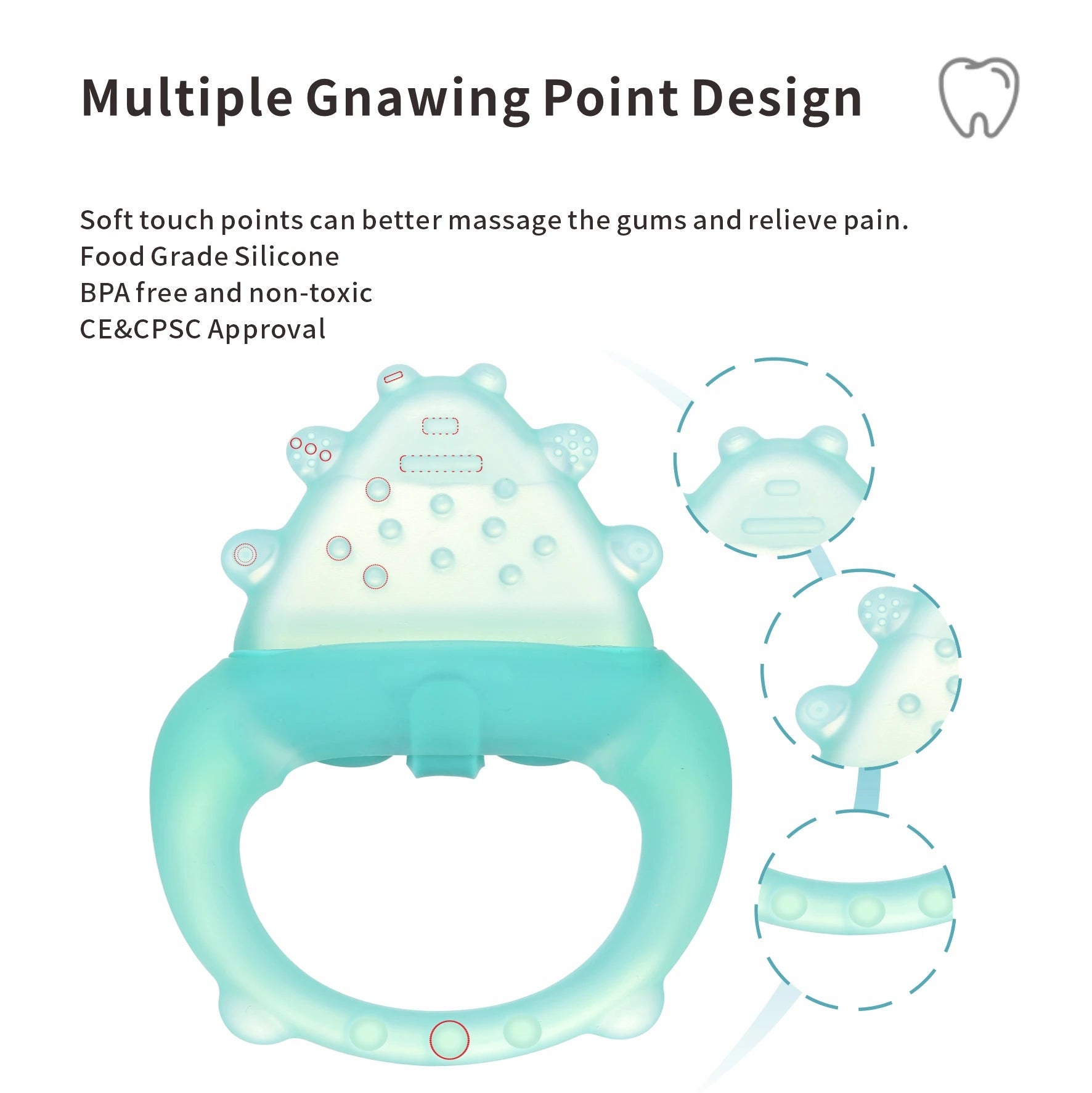 Freezable Baby Silicone Teething Toys – Cooling Relief for Babies 0-12 Months, BPA-Free, Water-Filled & Ice Teething Toys, Safe - PULSE MART