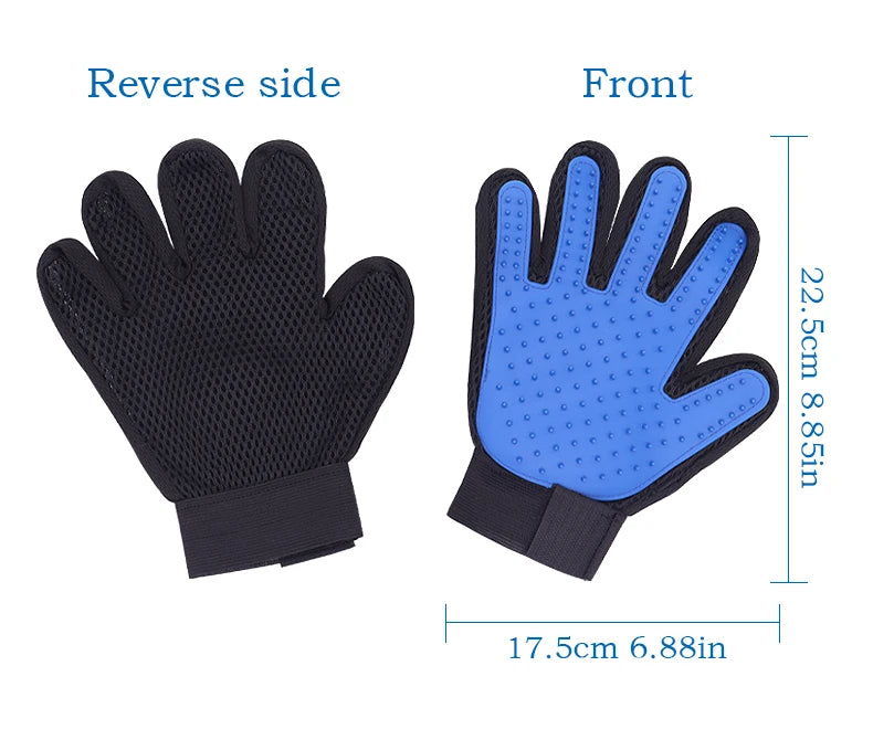 Pet Grooming Glove – Cat & Dog Deshedding Brush for Hair Removal, Bathing & Massage