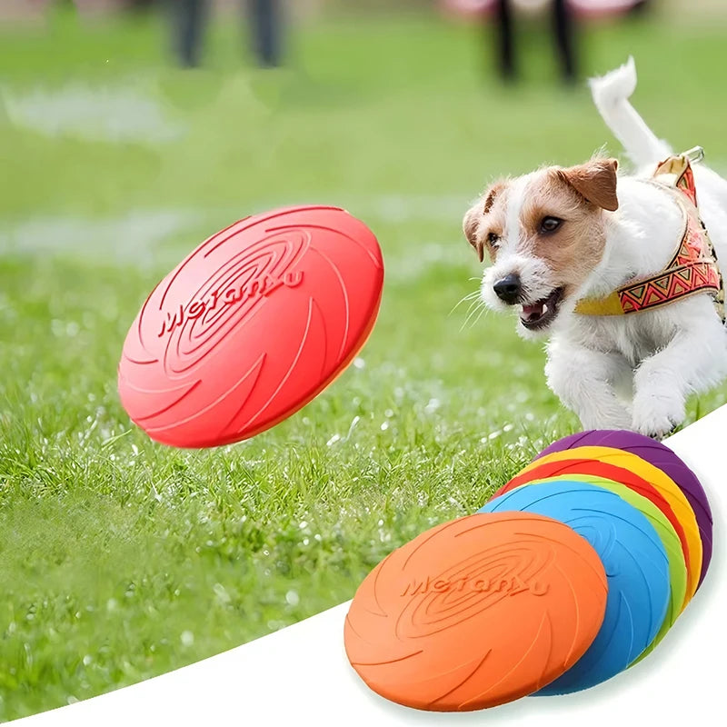 Silicone Flying Disc Dog Toy - Interactive Outdoor Training Frisbee