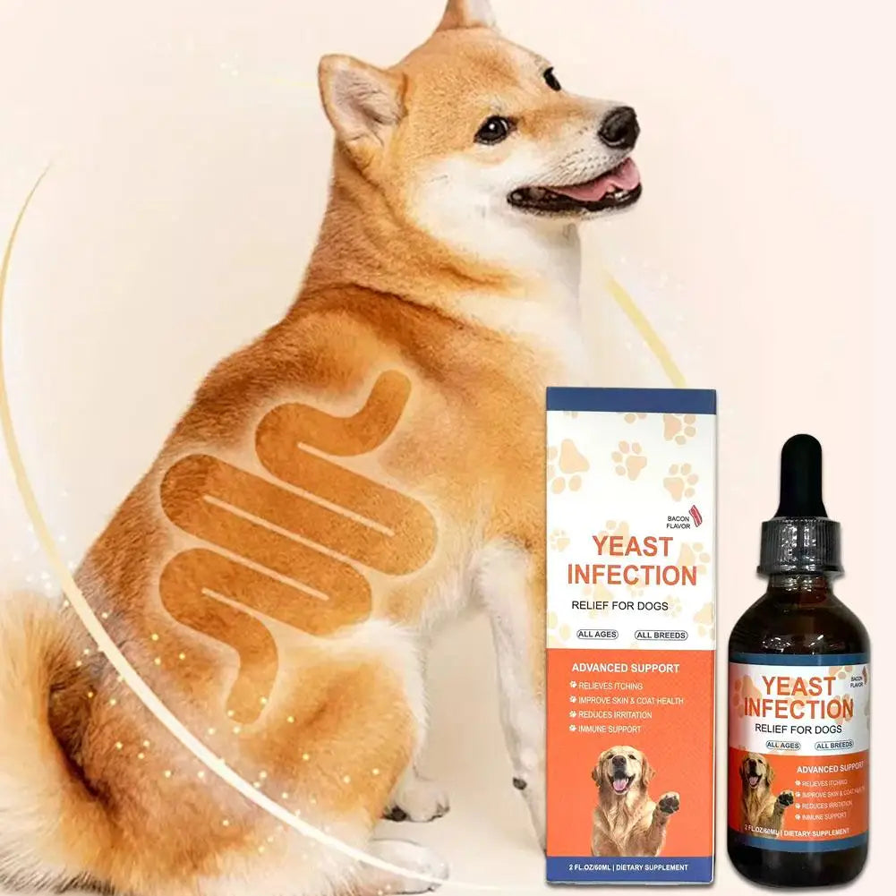 60ML Herbal Pet Skin & Coat Drops – Gentle Care Supplement for Dogs