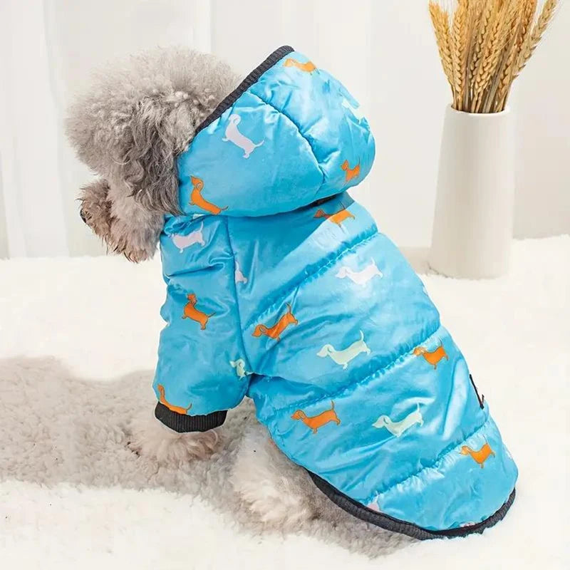 Hooded Cat Jacket – Thick Cotton-Padded Winter Coat for Cats & Small Dogs