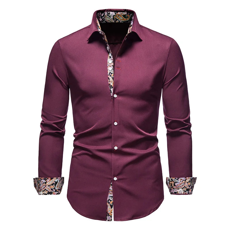 Men’s White Collared Shirt – Long Sleeve Casual &amp; Formal Polo Style