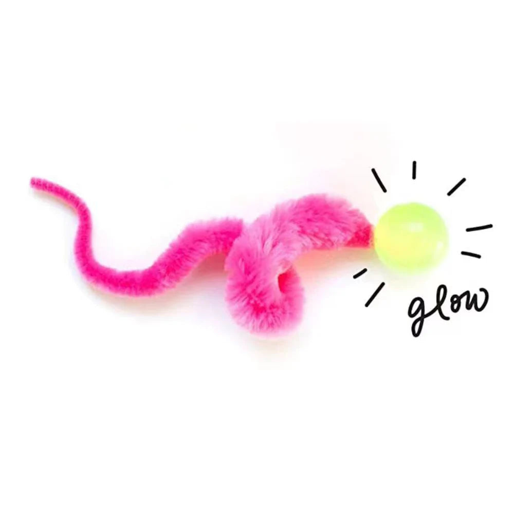 Interactive Cat Bouncing Ball Toy – Colorful Elastic Worm Teaser for Indoor Cats & Kittens