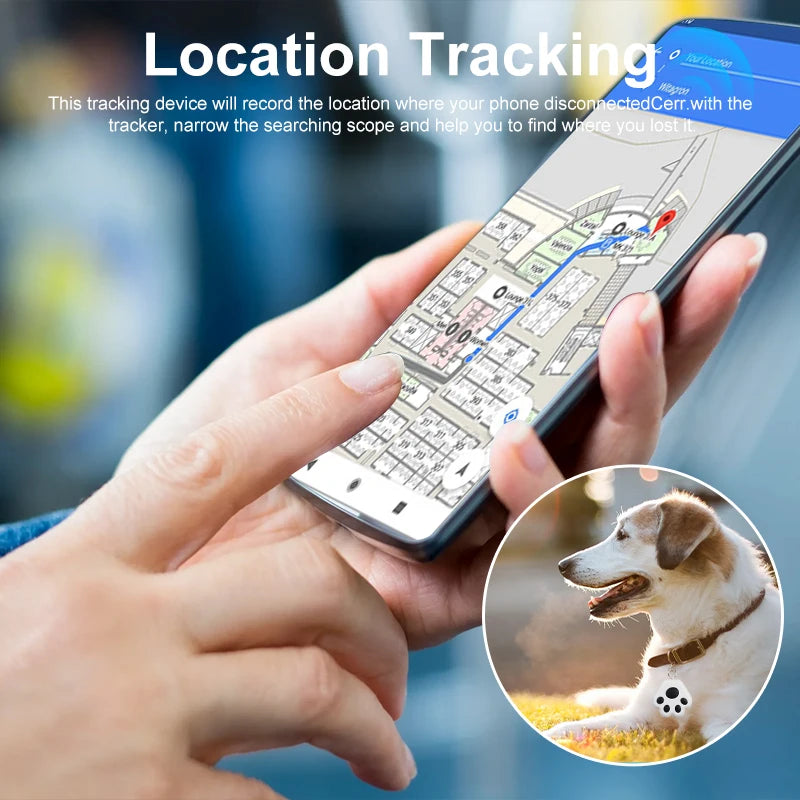 Smart Mini Bluetooth GPS Tracker – Anti-Lost Pet & Item Locator for Dogs, Cats, Keys & Bags