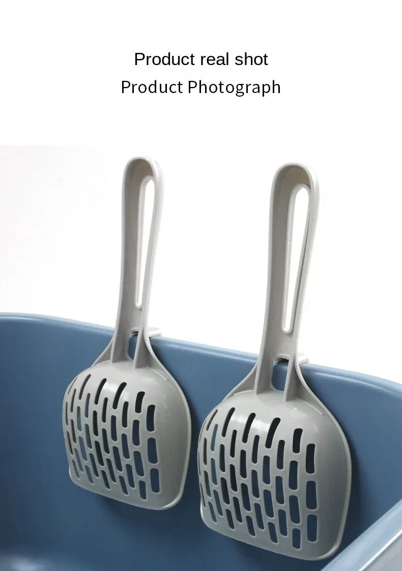 Self-Standing Cat Litter Scoop with Holder – Plastic Litter Shovel & Storage Base