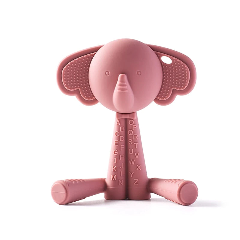 Baby BPA Free Silicone Teether Toys Infant Cartoon Bear Teething Silicone Dental Care Gums Hand Molar Stick for Baby Product - PULSE MART