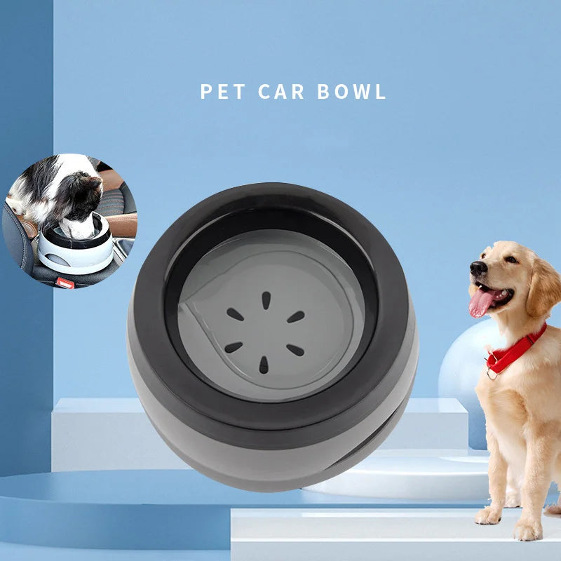 No-Wet Mouth Floating Dog Water Bowl - Anti-Spill Portable Pet Drinker