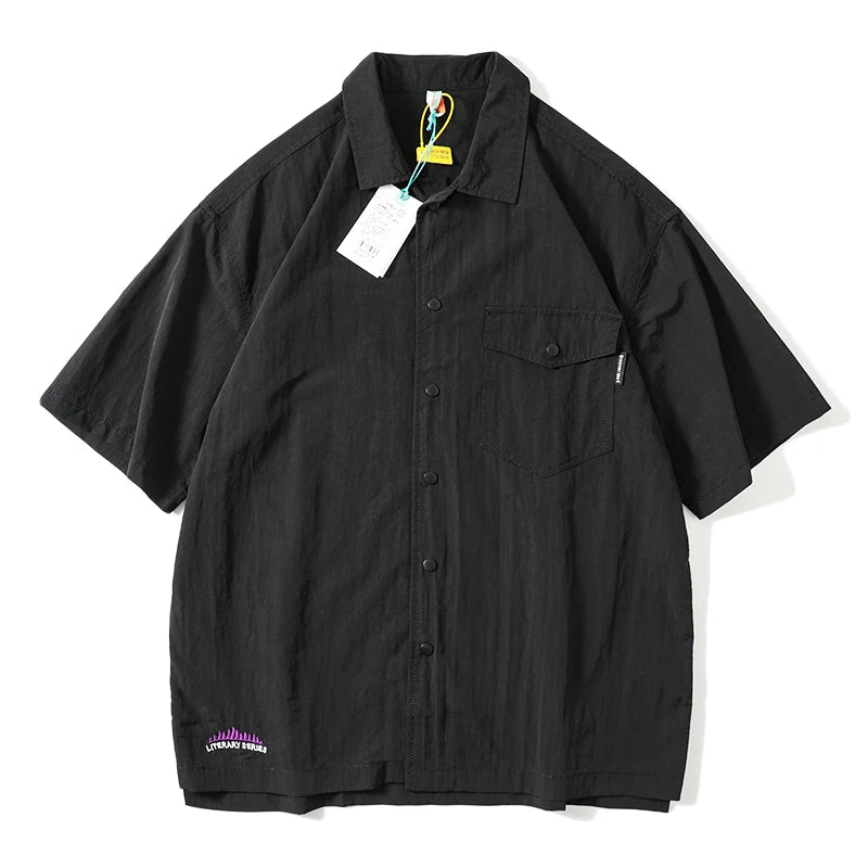 Men Shirts Fashion Business Outdoor Function Waterproof Sunscreen Quick Drying Breathable Summer shirt