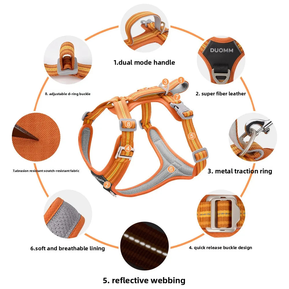 Car Safety Dog Harness: No-Pull, Reflective & Adjustable