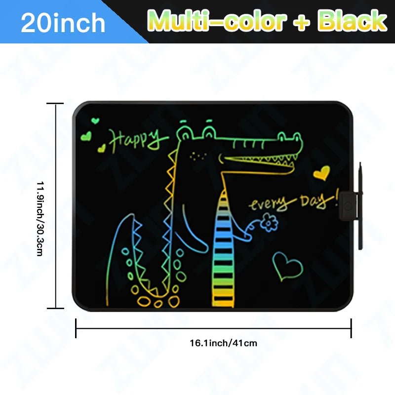 12/15/20Inch LCD Drawing Board Writing Tablet Digit Magic Blackboard Art Tools Painting Learning & Education Toys for Kids Gifts