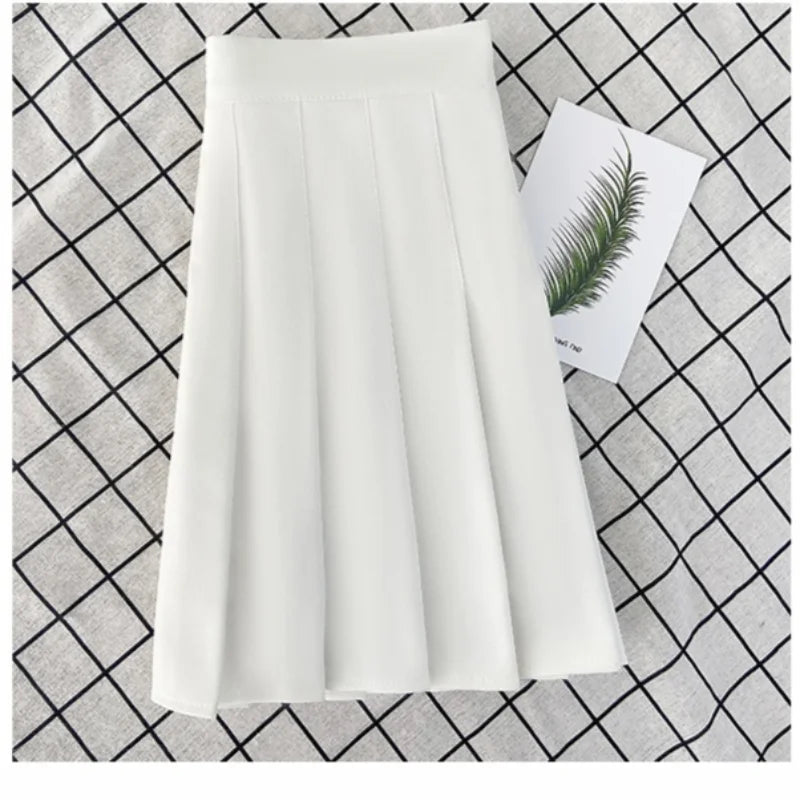 Women’s High Waist Pleated Mini Skirt – Black A-Line Korean Style Summer Outfit