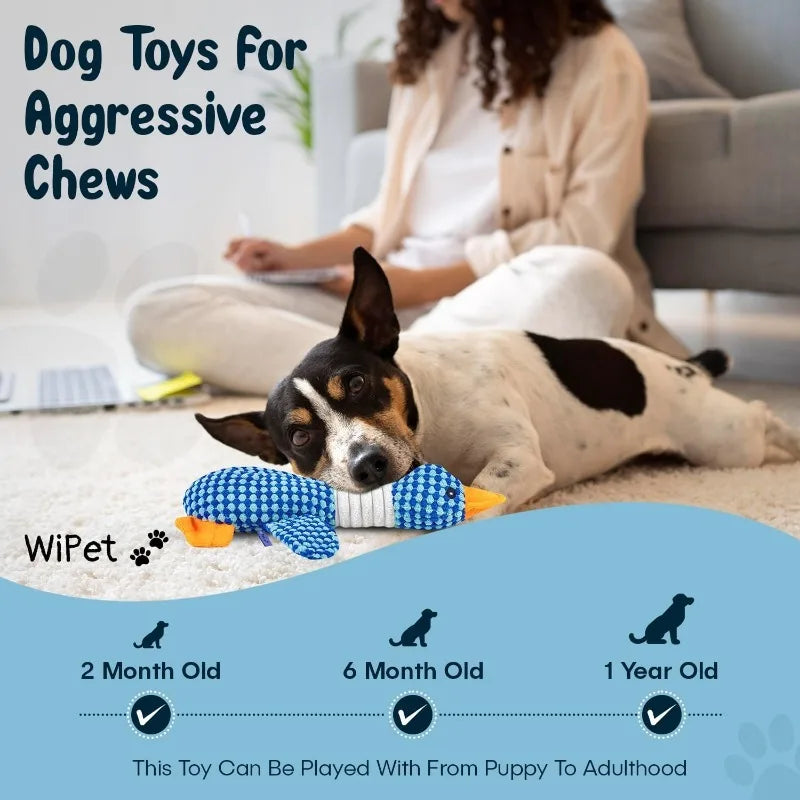 Interactive Plush Squeak Doll - Tough Toy for Cats & Dogs