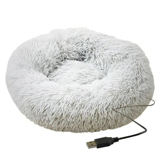 The Confort Therapy USB Heated Calming Donut Pet Bed