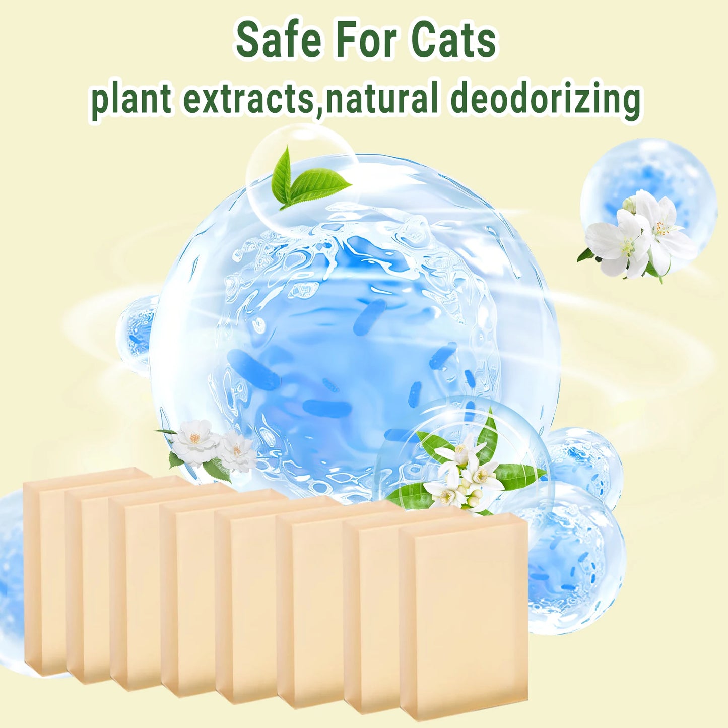 Cat Litter Deodorizer Replacement – Odor Control Refill for PETKIT, Meowant & UBPET Self-Cleaning Litter Boxes