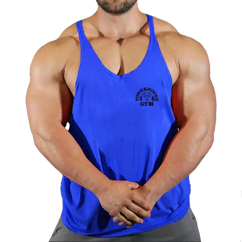 Men’s Gym Tank Top – Bodybuilding Fitness Vest, Sleeveless Stringer Singlet