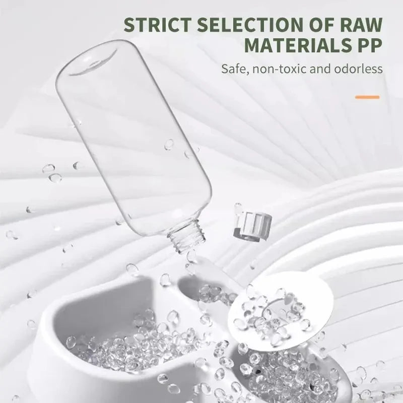 Automatic Waterer & Double Pet Bowl - Multi-Functional Feeding Station