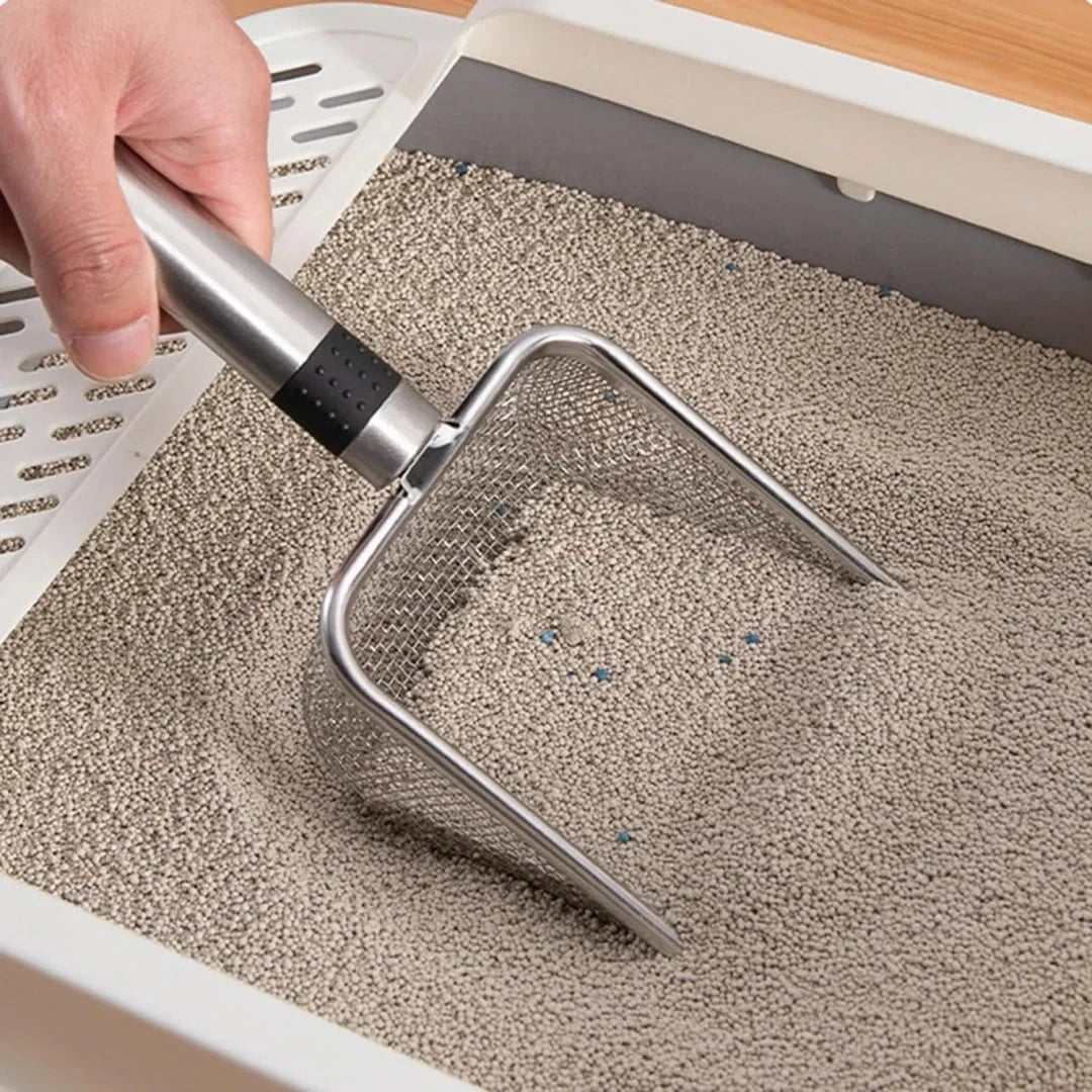 Stainless Steel Cat Litter Scoop – Heavy-Duty Rust-Resistant Litter Scooper with Ergonomic Handle