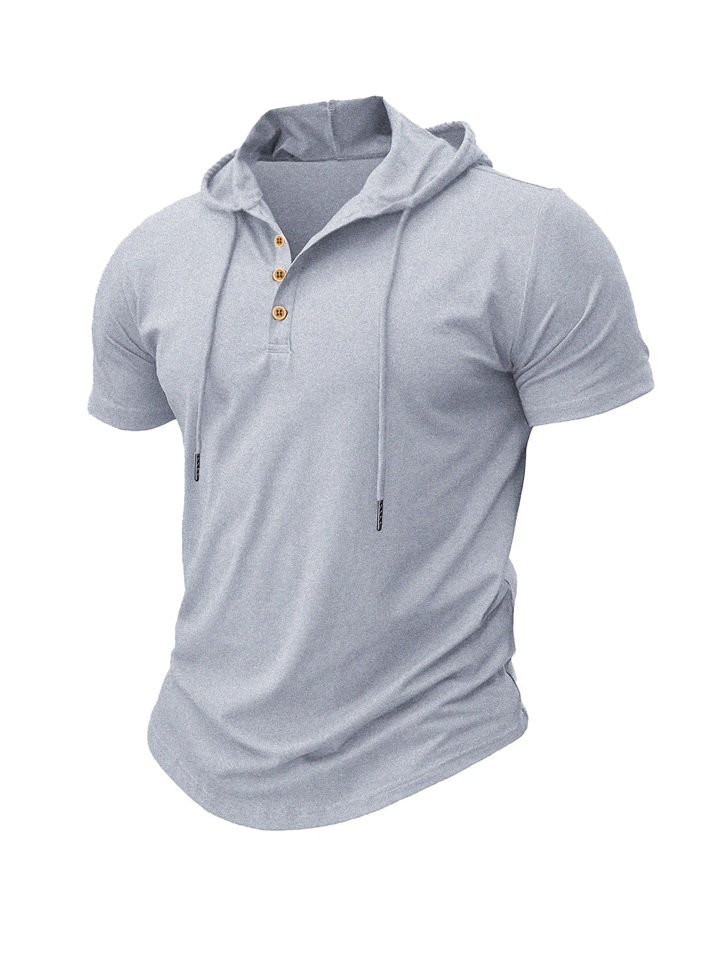 Men’s Summer Hooded Fitness T-Shirt – Slim Fit, Quick Dry, Breathable Gym Top