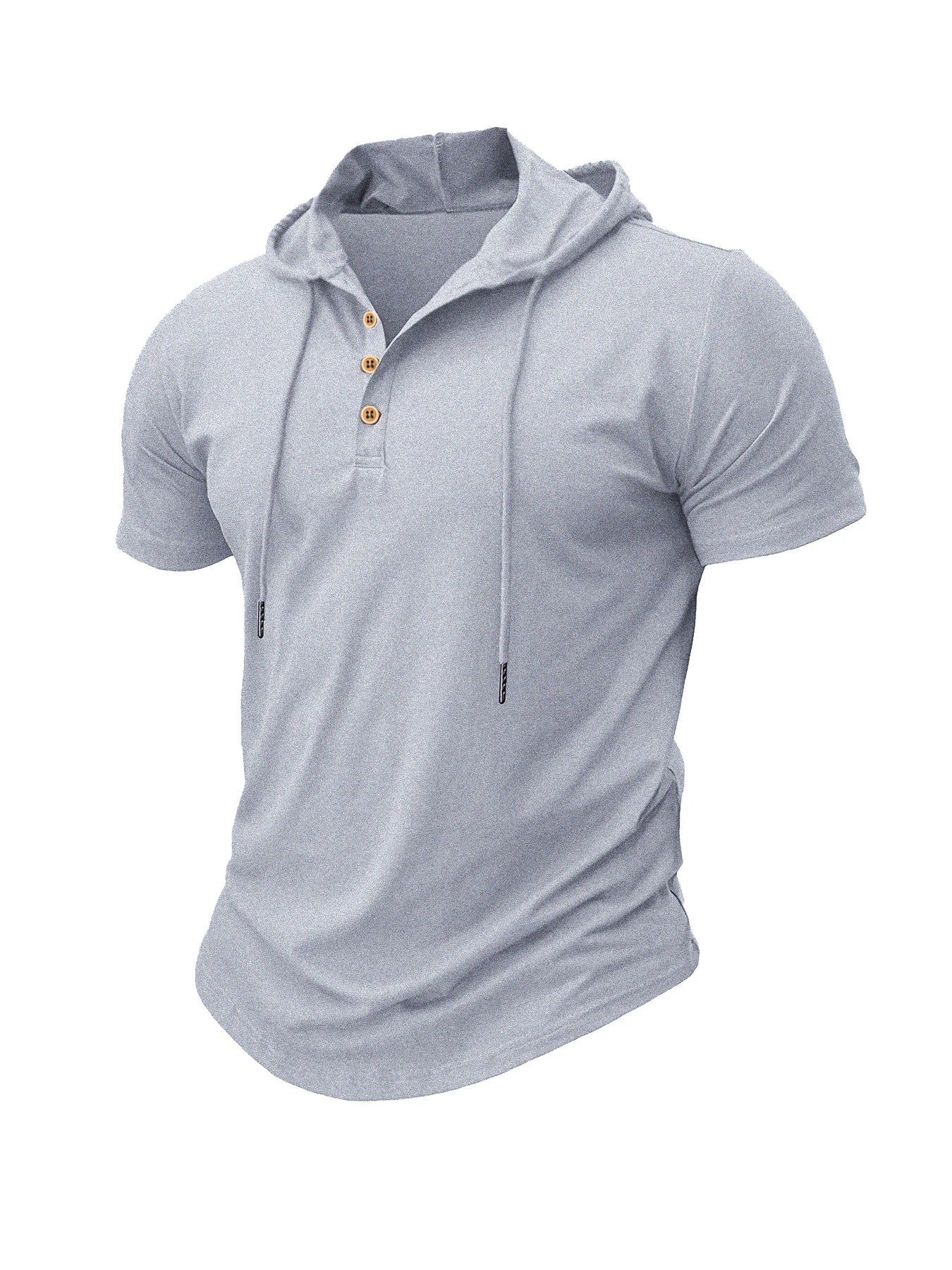 Men’s Summer Hooded Fitness T-Shirt – Slim Fit, Quick Dry, Breathable Gym Top