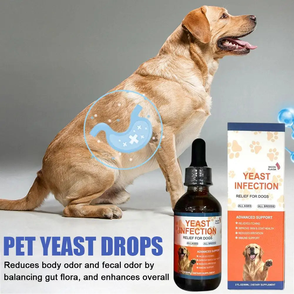 60ML Herbal Pet Skin & Coat Drops – Gentle Care Supplement for Dogs
