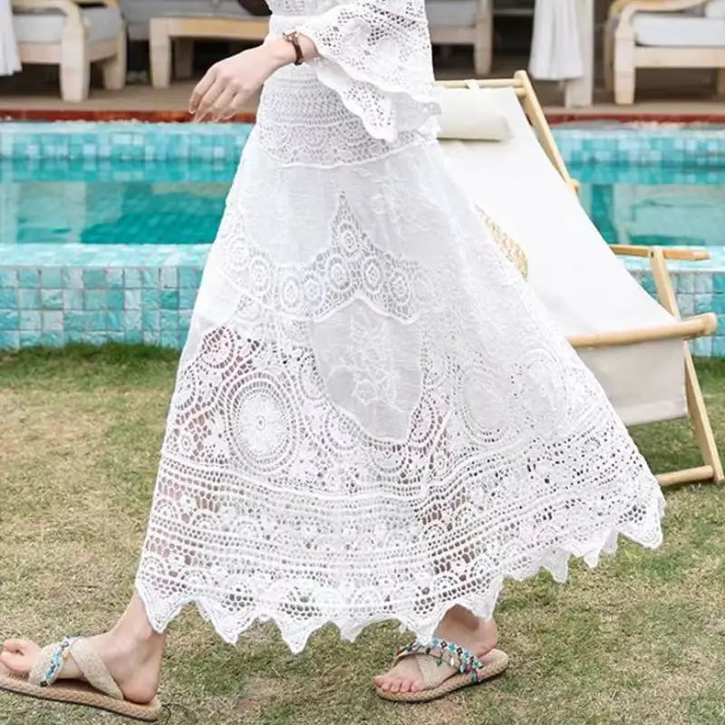 Half Skirt Women's Summer New Design Sense Niche Temperament Casual Long Skirt