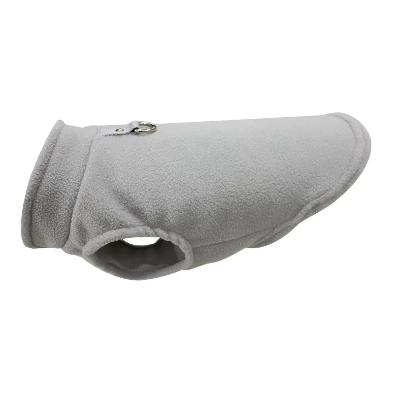 Winter Fleece Dog Jacket with Harness D-Ring - Warm Step-In Vest for Small Dogs