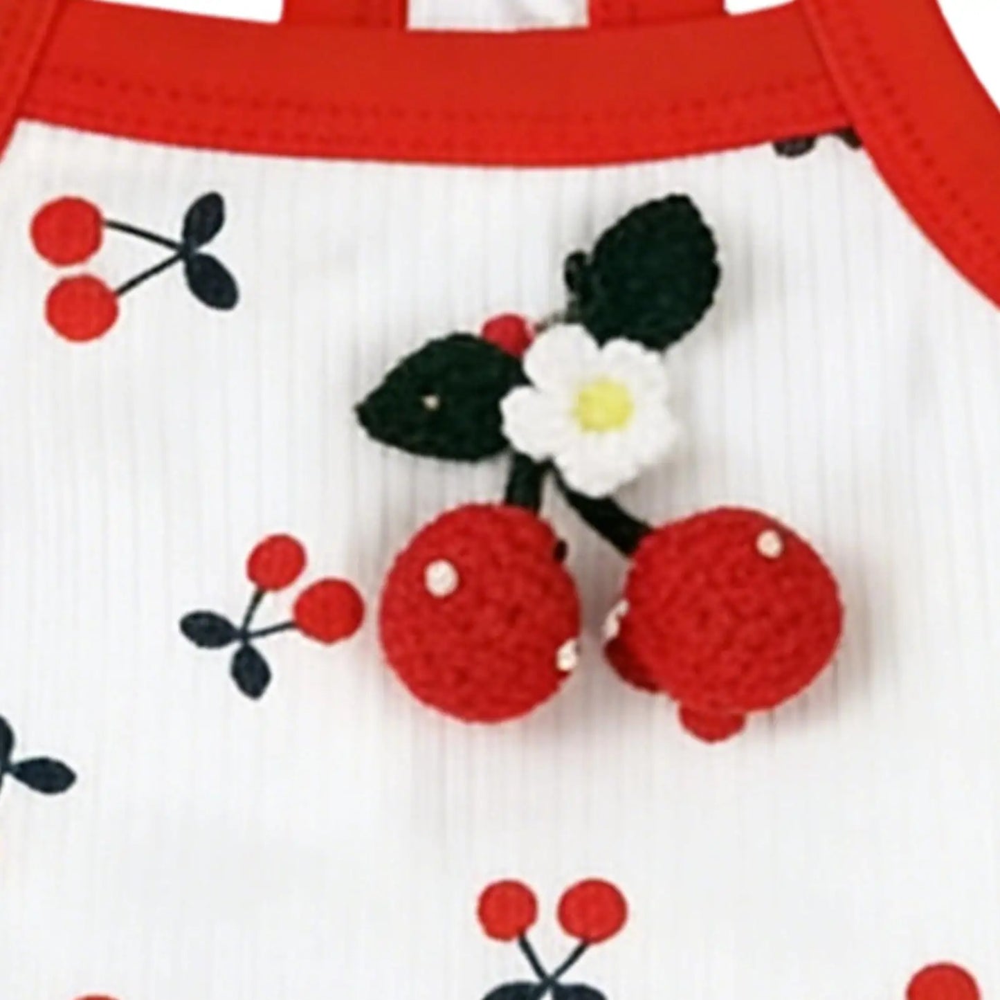 Cherry Print Pet Vest – Breathable Summer Cat & Small Dog Clothing