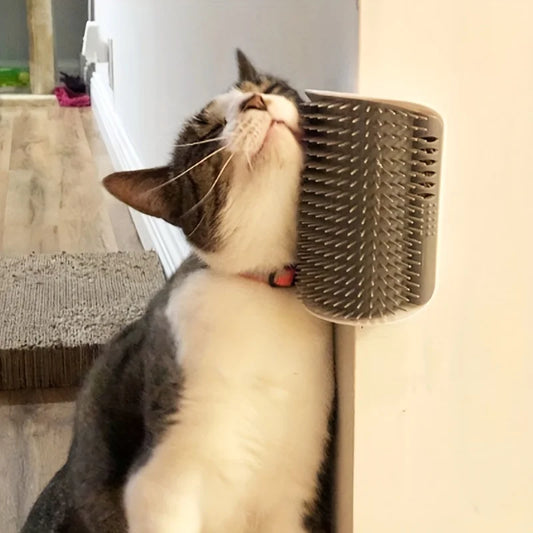 Wall-Mounted Cat Grooming Brush – Self-Groomer Massage Comb for Cats & Small Dogs