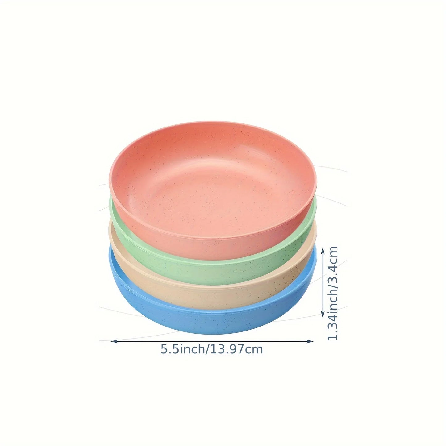 Pack of 4 Whisker-Friendly Cat Bowls – Shallow Non-Slip Feeding Dishes for Cats & Kittens