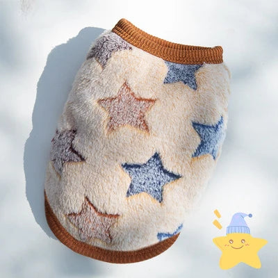 Cute Flannel Dog Winter Vest - Soft Puppy Puffer Jacket for Small Dogs & Cats