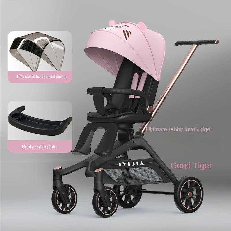 Baby Stroller Foldable Travel Carriage Cart Lightweight Stroller Children Four-Wheel Cart Portable carriers and strollers - PULSE MART