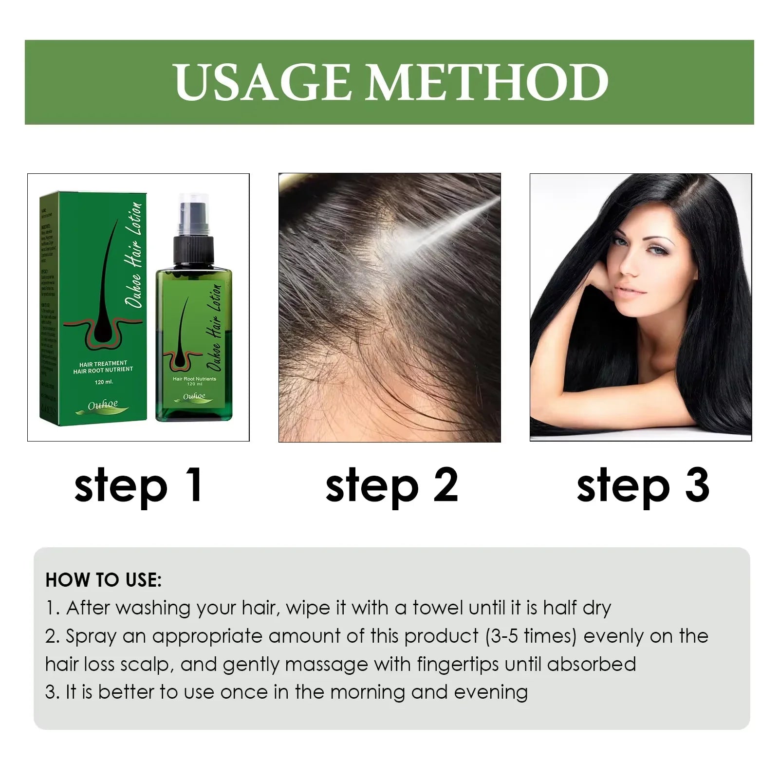 Hair Growth Spray - Anti-Hair Loss and Scalp Repair Treatment for Thickening, Lengthening, and Healthy Hair - PULSE MART